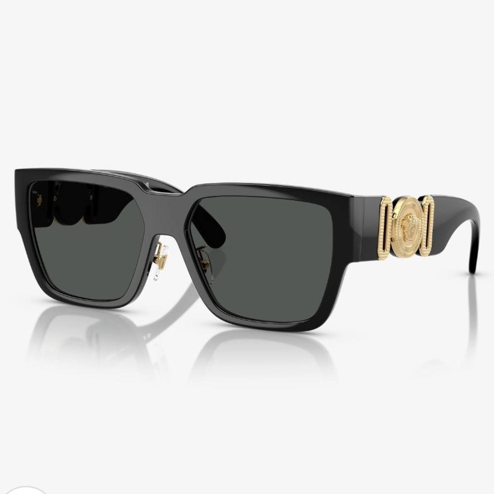 NEW Versace Black and Gold Sunglasses 4483D